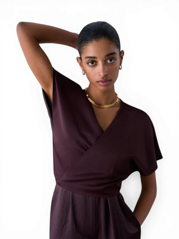 Bruine bloes met knoop detail Liu Jo