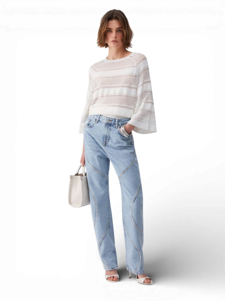 Witte gehaakte trui Liu Jo