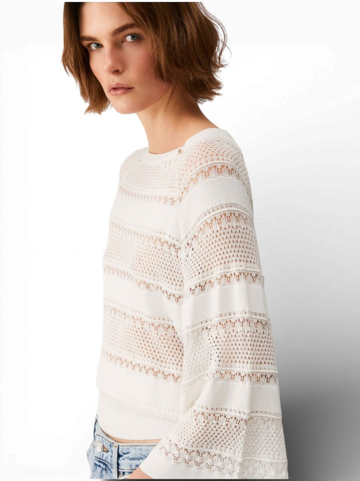 Witte gehaakte trui Liu Jo