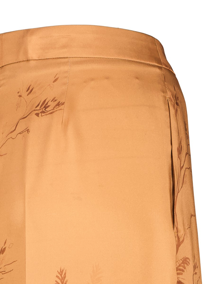 Bruine geklede broek met print Liu Jo