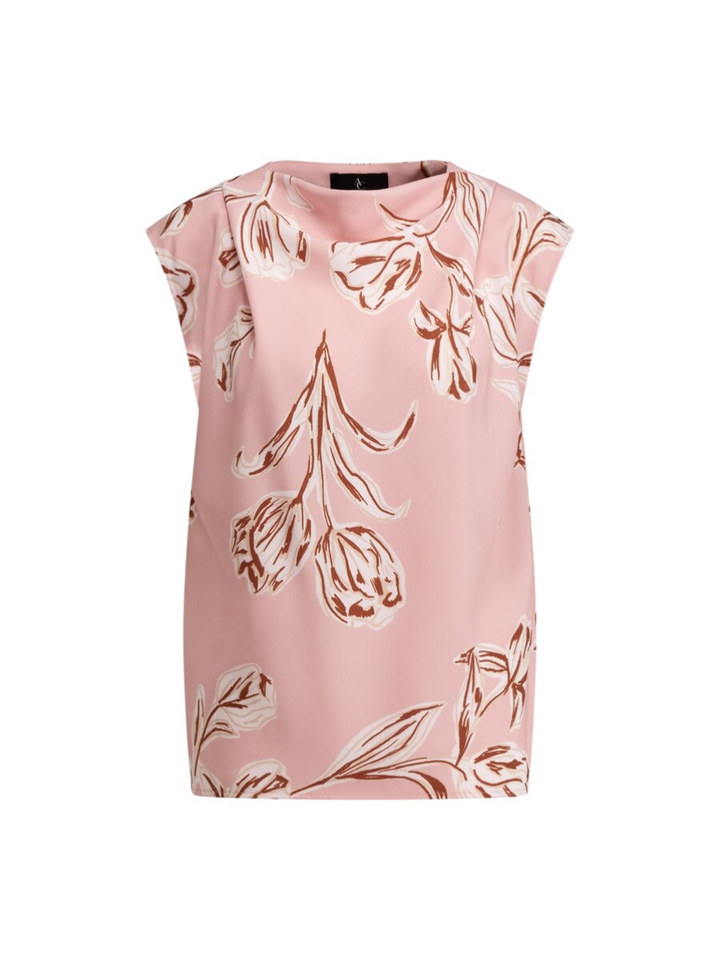 Roze blouse met bloemenprint Catherina AC