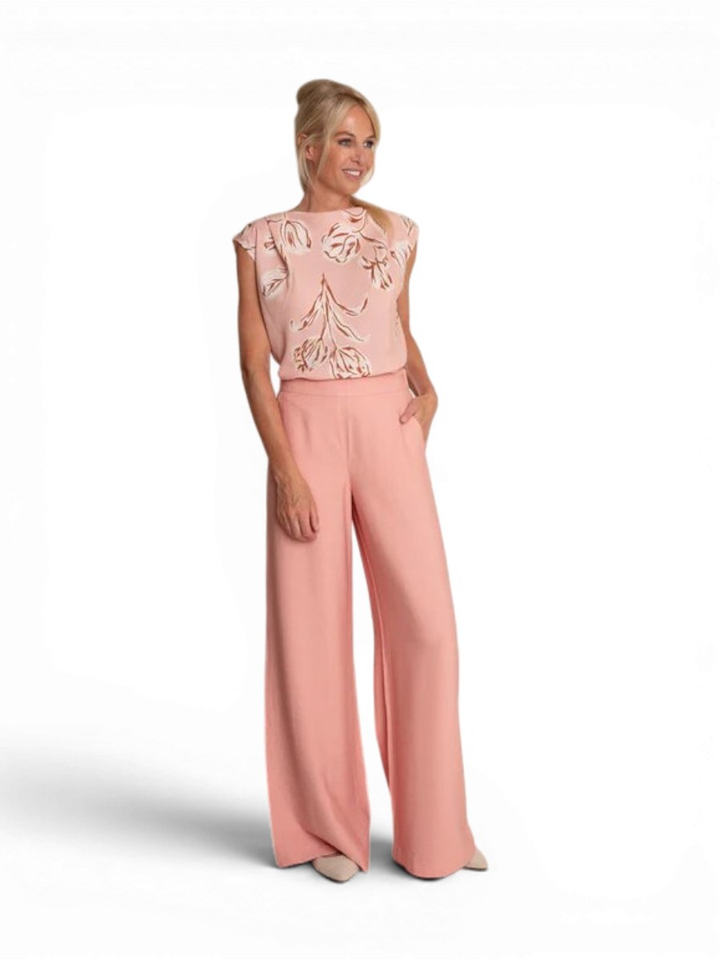 Roze blouse met bloemenprint Catherina AC