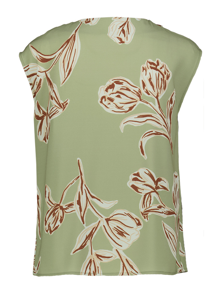 Groene bloes met bloemenprint Catherina AC