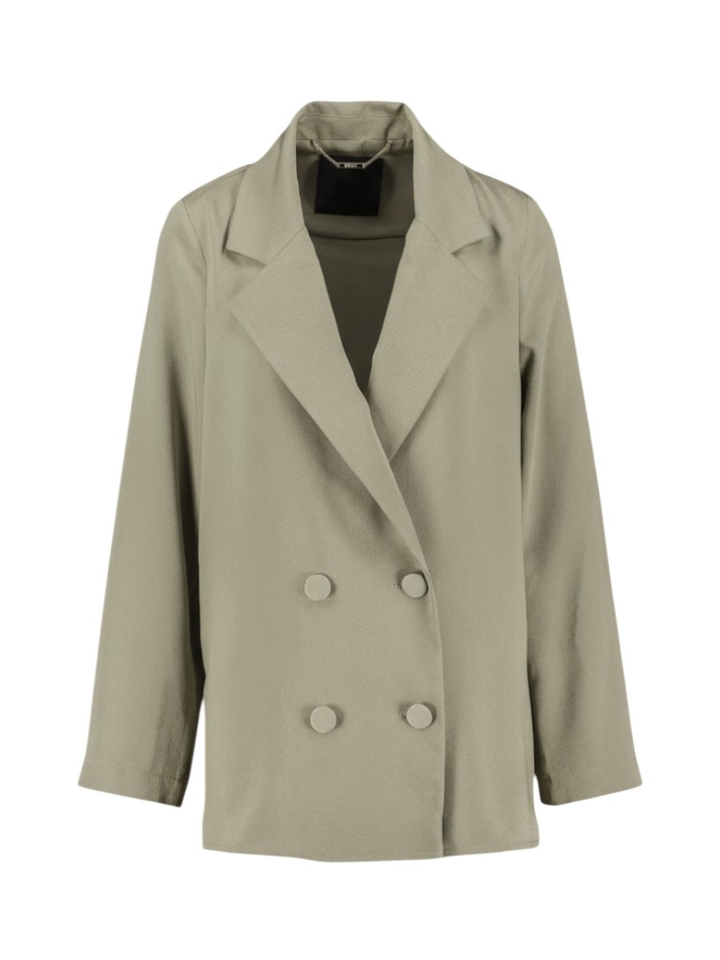 Groene losvallende blazer met split aan zijkant Liu Jo 