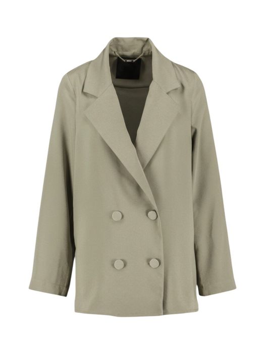 Groene losvallende blazer met split aan zijkant Liu Jo