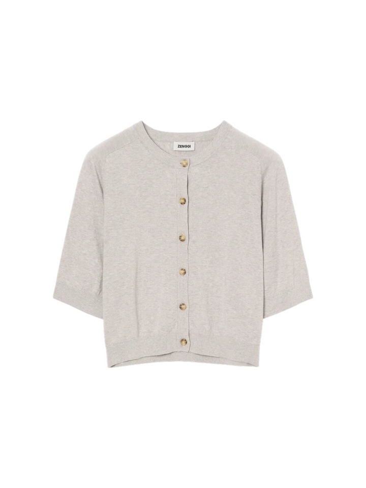 Grijze trui met knoopsluiting Zenggi