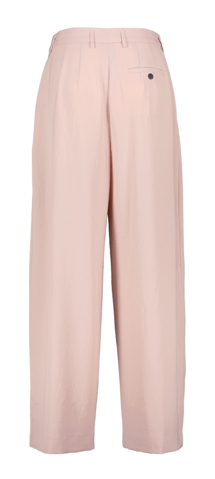 Licht roze wijde broek met bandplooi Zenggi 