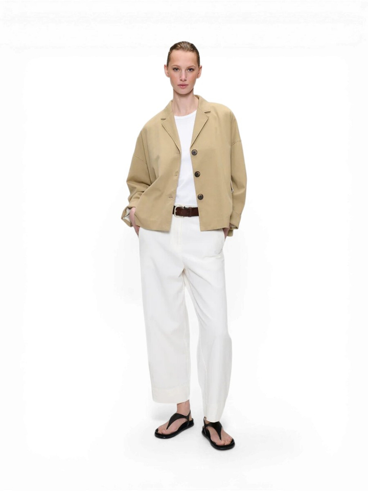 Ecru katoenen broek Zenggi 