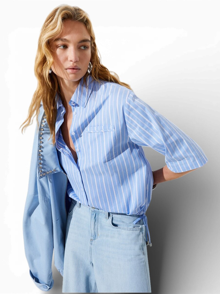 Blauwe bloes met witte strepen Liu Jo 