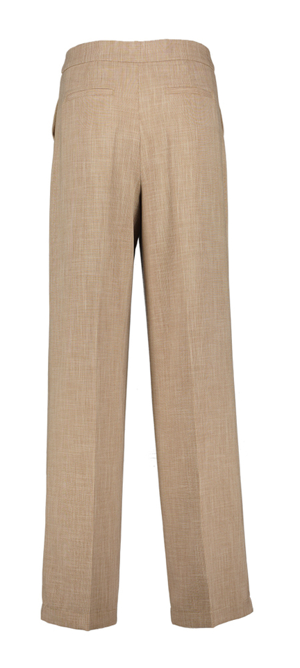 Beige wijde broek met bandplooi Liu Jo