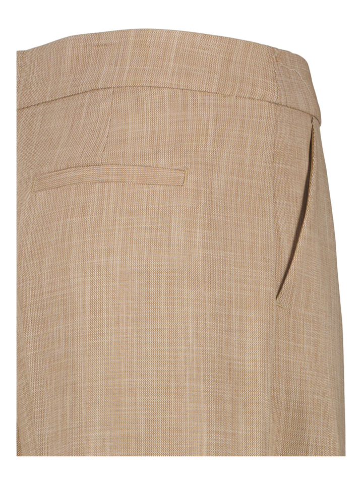 Beige wijde broek met bandplooi Liu Jo