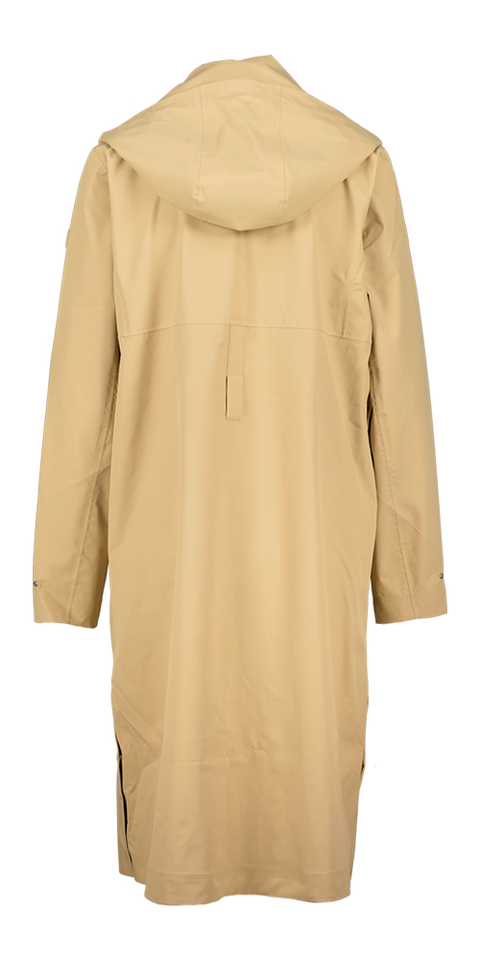Beige lange water en winddichte regenjas Tage Tanta 