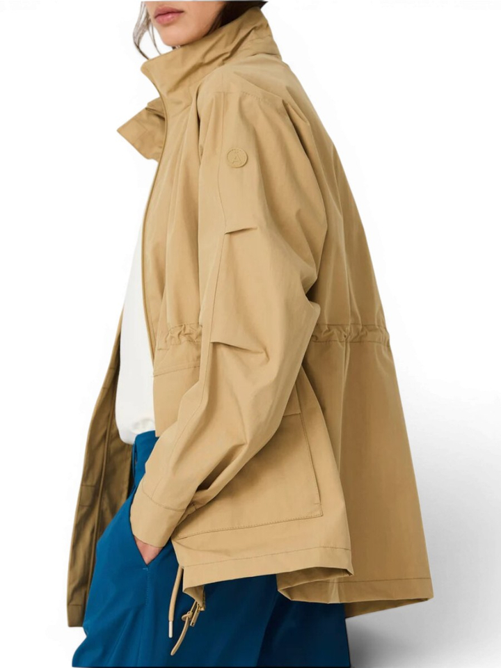 Beige water en winddichte regenjas Mizu Tanta 