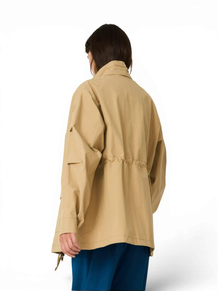 Beige water en winddichte regenjas Mizu Tanta 