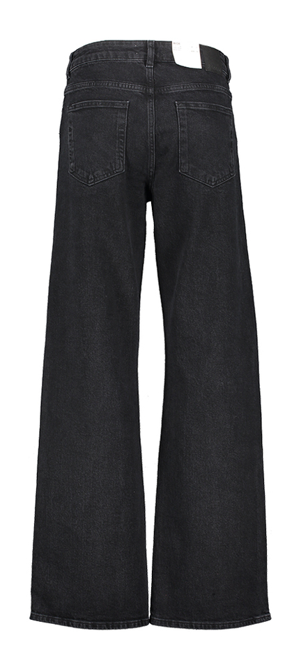 Zwarte wide fit jeans met hoge taille Selected