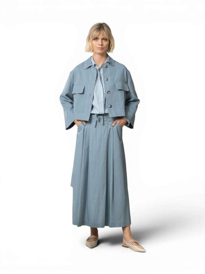 Blauwe katoenen rok Gigue