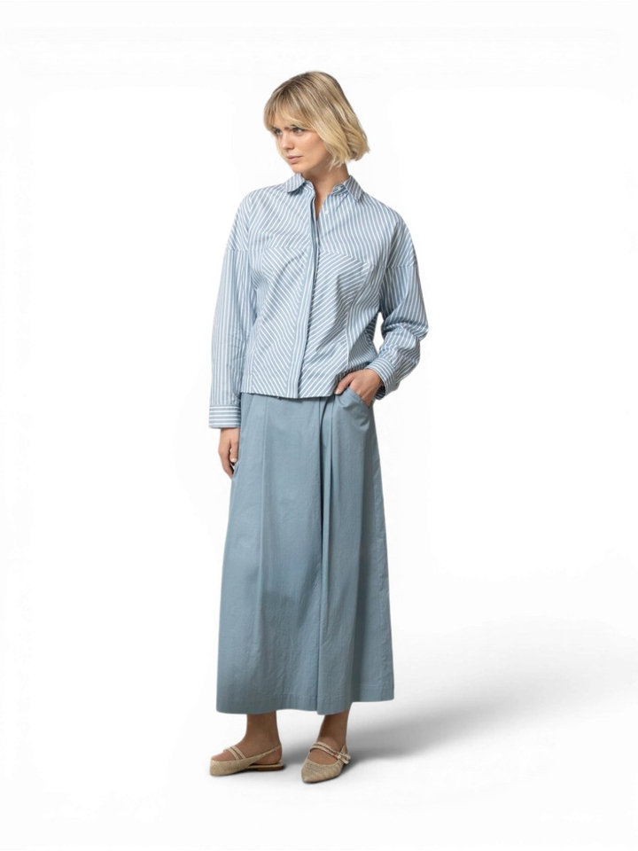 Blauwe katoenen rok Gigue