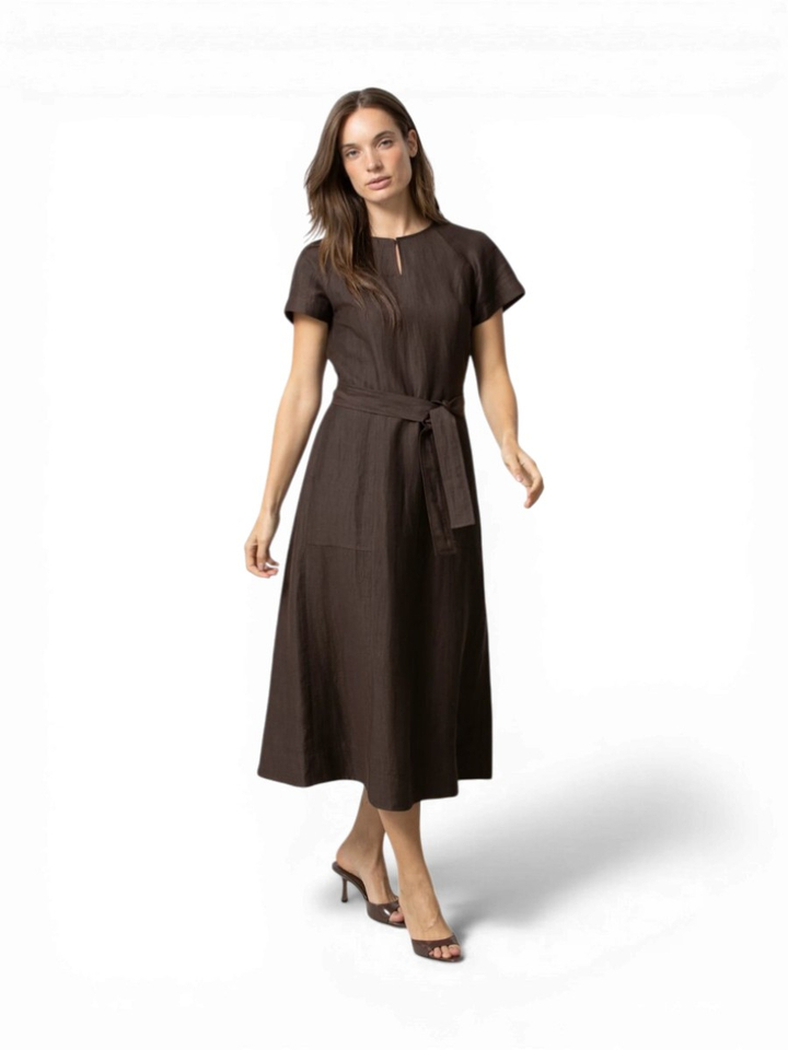 Bruine lange jurk Kolia Gigue 