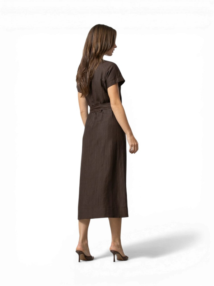 Bruine lange jurk Kolia Gigue 
