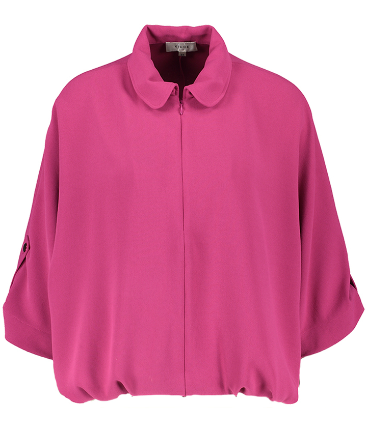 Fuchsia bloes 3/4 mouw met rits Hisha Gigue