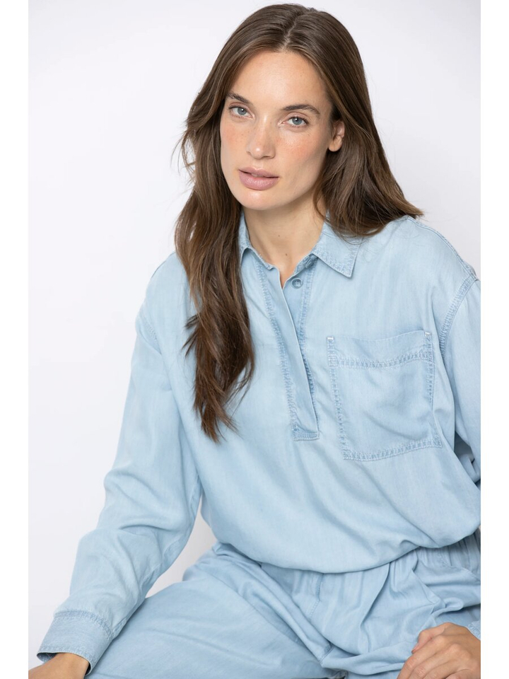 Blauwe jeans bloes Hoover Gigue