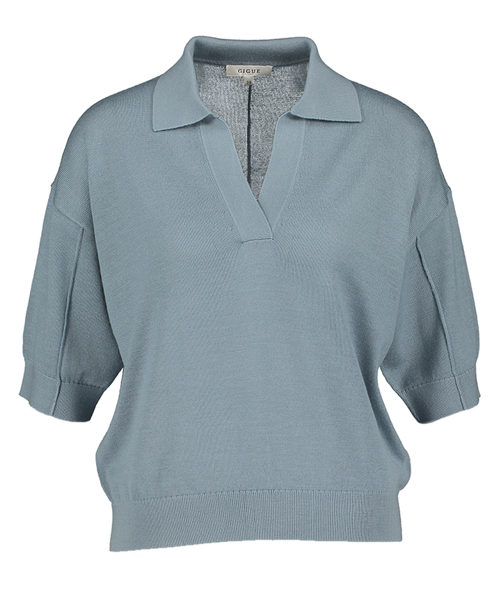 Blauwe polo trui Lion Gigue