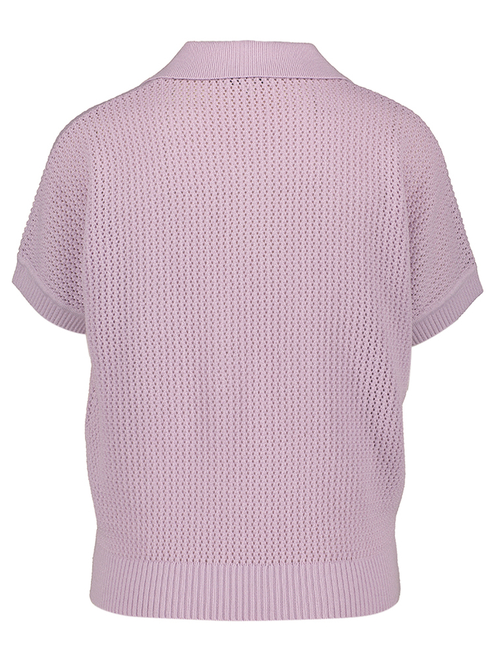 Lila polo trui met gaatjes effect Lily Gigue