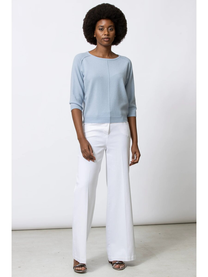 Blauwe trui met ronde hals Layla Gigue