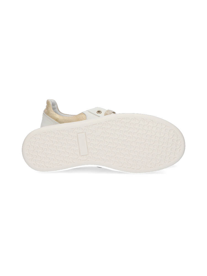 Witte lage sneakers met gouden details Hoops 
