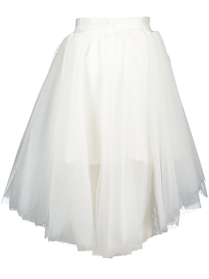 Ecru tule rok vooraan korter dan achtekant Miss Leod