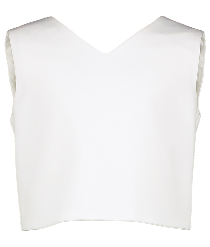 Ecru top met strik detail op de rug Miss Leod