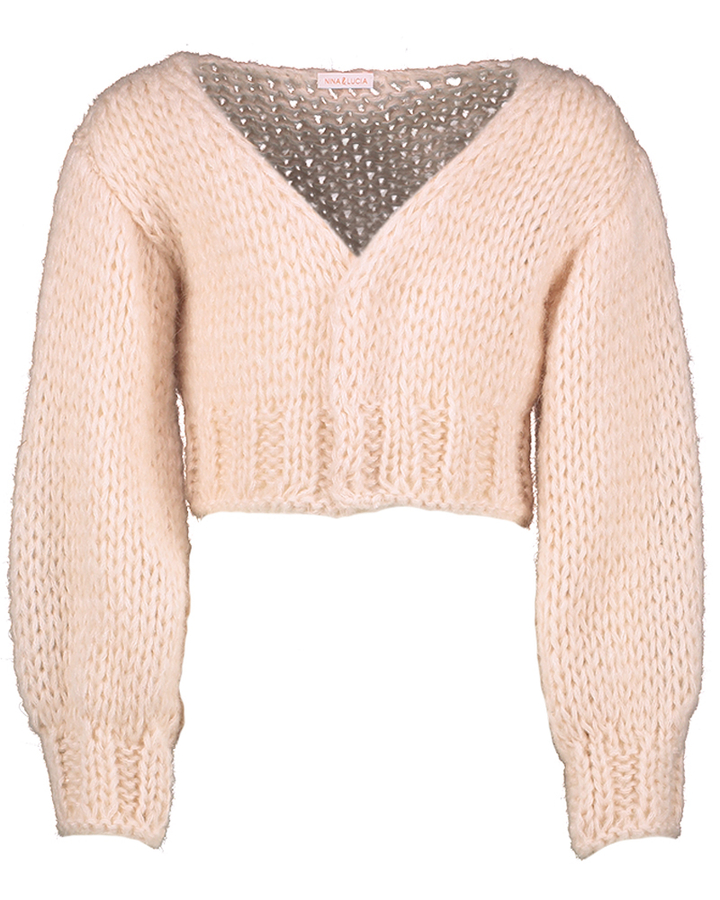 Roze cardigan Bernadette Miss Leod