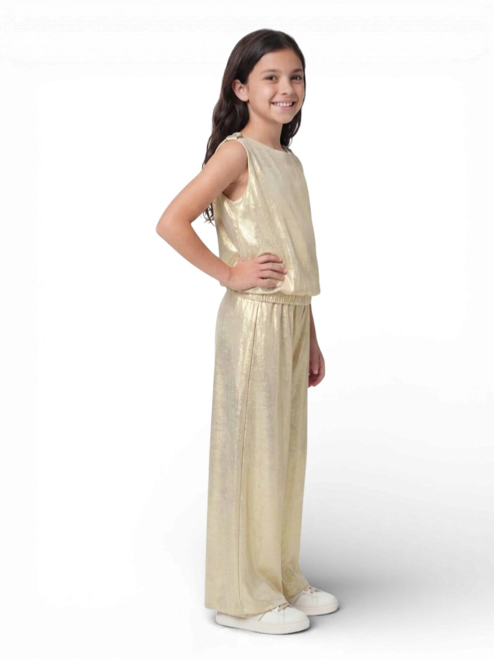 Goud losvallende broek Diamante Blu