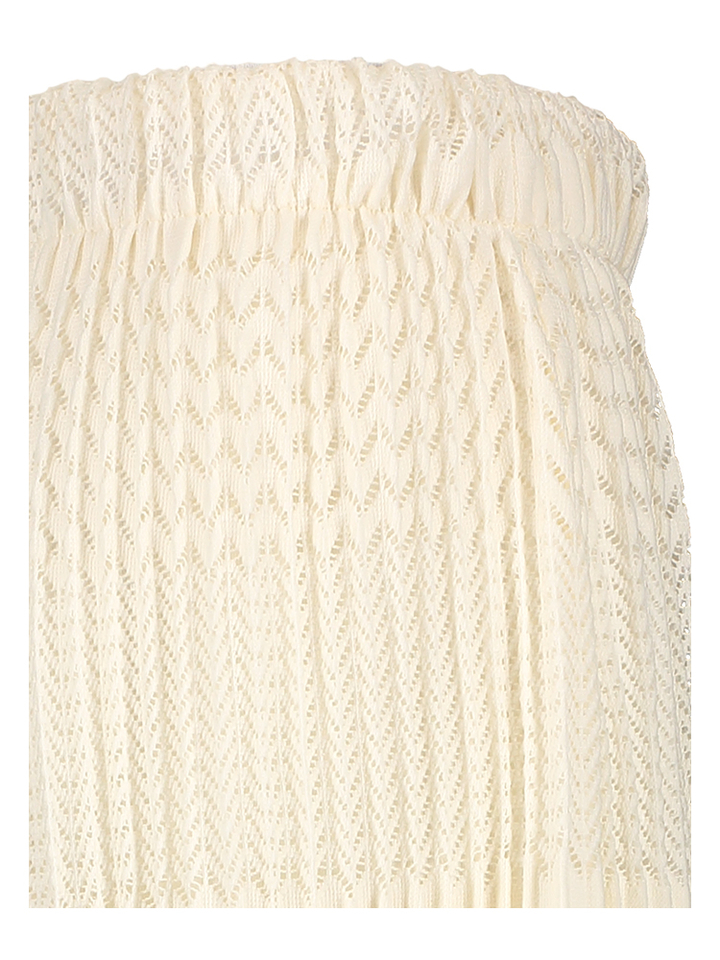 Beige wijde broek met structuur Blue Bay