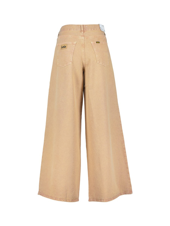 Bruine wide fit jeans Lois 