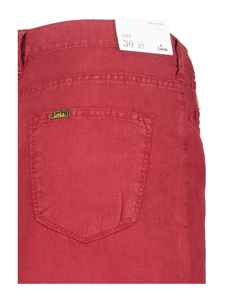 Bordeaux linnen wijde broek Lois