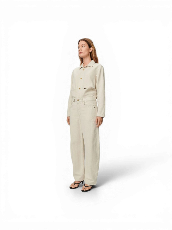 Beige losvallende broek Lois 