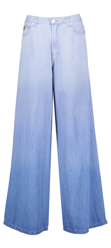 Lichtblauwe wijde jeansbroek Lois 