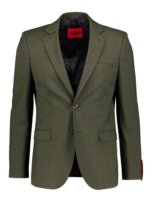 Donkergroene kostuum blazer Hugo Boss