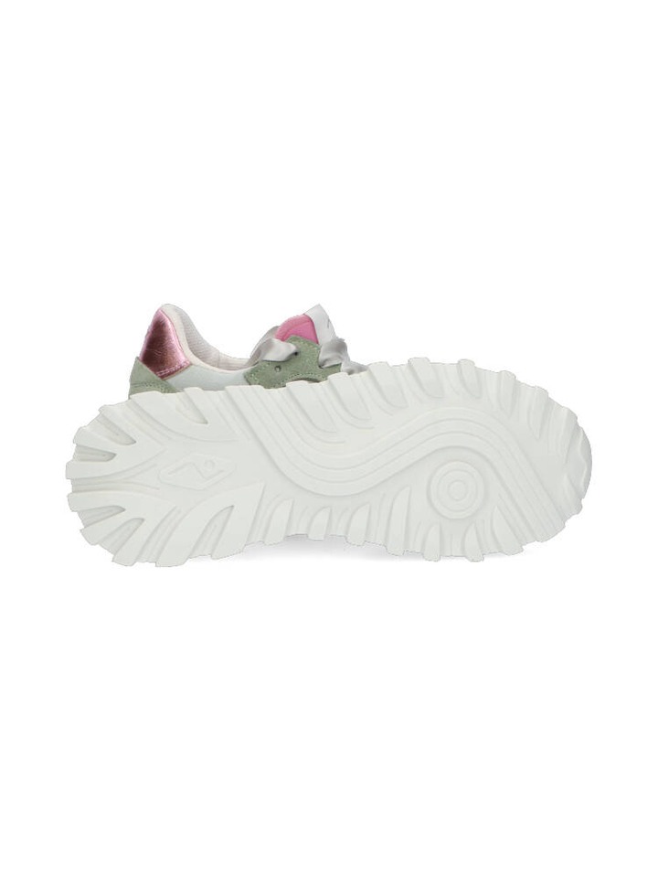 Pistache en metallic rose lage sneakers Veloce Nomap