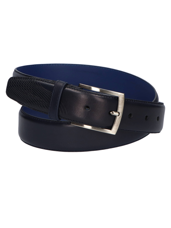 Donkerblauwe riem Floris Van Bommel