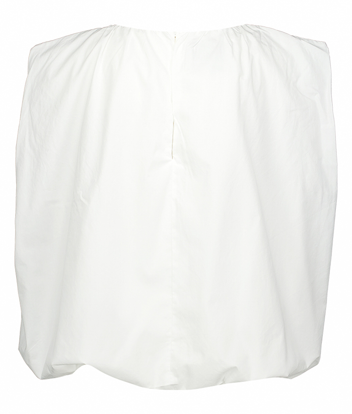 Witte katoenen top met strop onderaan Giada Bellerose 