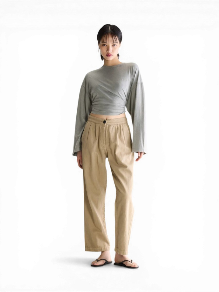 Beige geklede broek Pillow Bellerose 