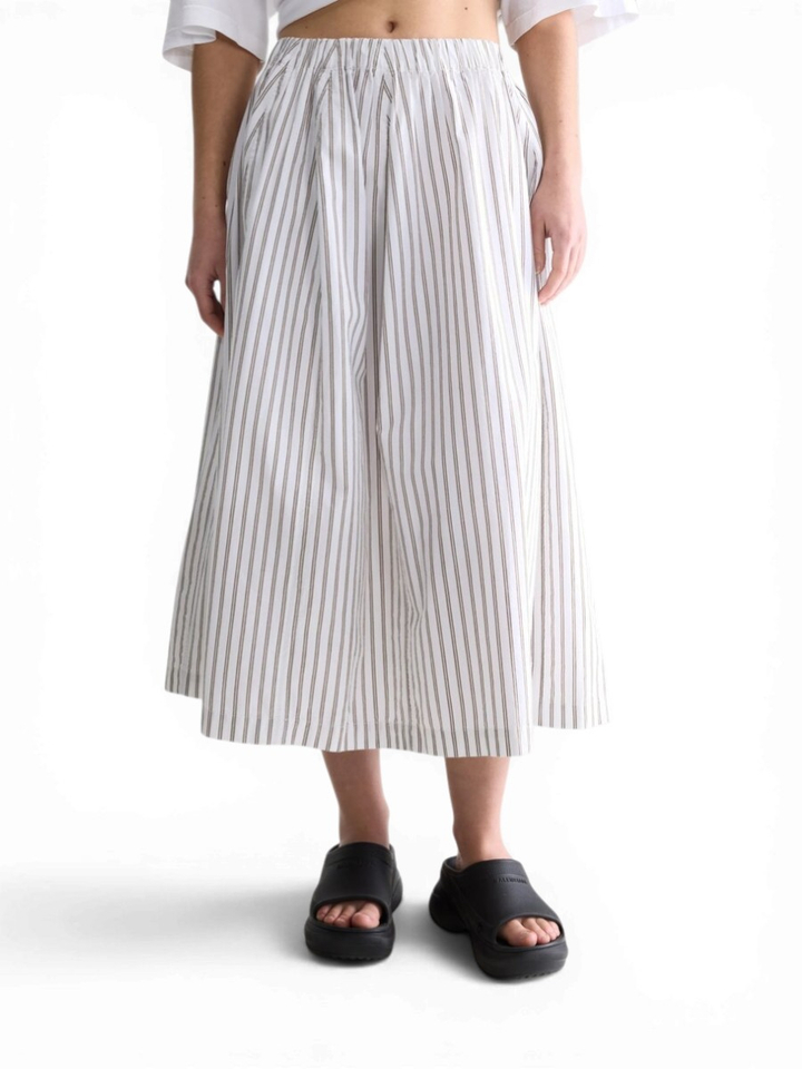 Witte gestreepte midi - rok Cinley Bellerose