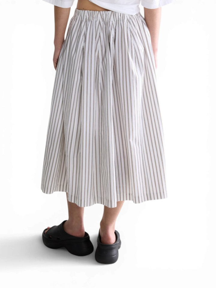 Witte gestreepte midi - rok Cinley Bellerose