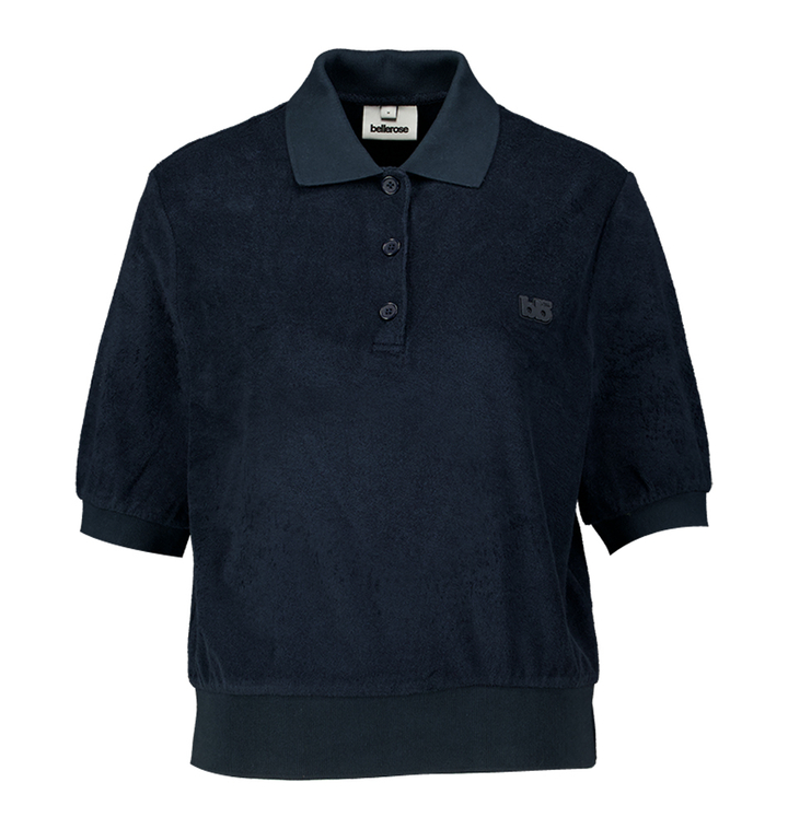 Blauwe polo in badstof Crixus Bellrose 