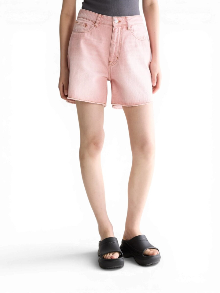 Roze wijde denim short Pactol Bellerose 