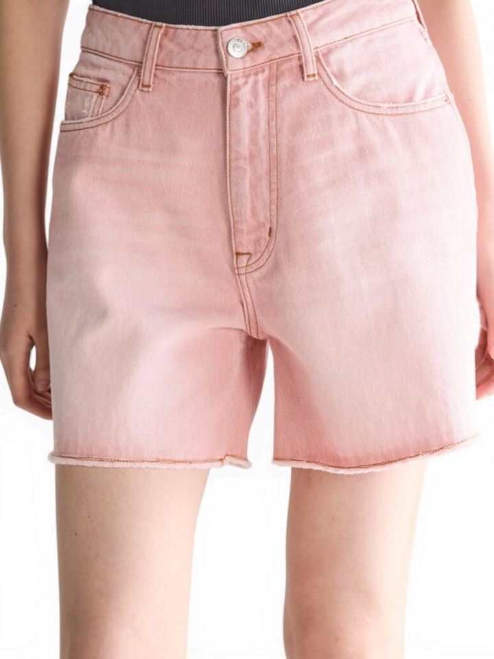 Roze wijde denim short Pactol Bellerose 