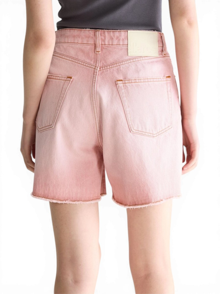 Roze wijde denim short Pactol Bellerose 