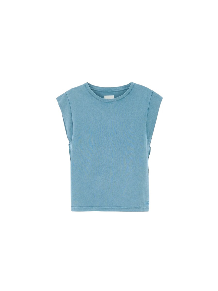 Blauwe vintage T-shirt Vruno Bellerose 